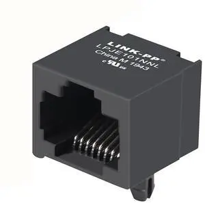 LINK-PP LPJE101NNL RJ45 Connector with USB, Side Entry, PCB Mount, 1500Vrms Hi-Pot, 350µH Min OCL, Toroidal Coil, Active Part