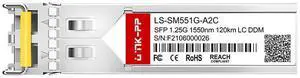 Link-PP LS-SM551G-A2C 1.25Gbps SFP Fiber Optic Transceiver, 1550nm, 120km Duplex LC, SMF, DDM