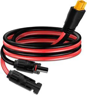 Solar Panel Cable for Ecoflow Anker SOLIX 10AWG, Compatible with MC-4 to XT60 Plug Solar Panel Connector Adapter Extension for Portable Power Station Solar Generator RV  1M