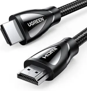 UGREEN 8K HDMI Cable 2.1 , 48Gbps Ultra High Speed Braided HDMI Cord 10K 8K@60Hz 4K@240Hz, eARC HDR10 HDCP 2.2&2.3, Compatible with PS5/Xbox Series X/Roku TV/HDTV/Blu-ray,3.3FT