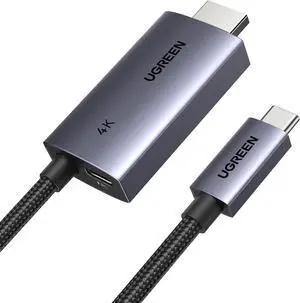 UGREEN USB C to HDMI Cable with 100W PD Fast Charging Adapter 4K@60Hz 2-in-1 Thunderbolt Unidirectional Type C to HDMI Compatible iPhone 16 Pro Max, SteamDeck, MacBook, iPad, Galaxy S25, XPS,6.6FT