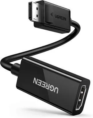 UGREEN DisplayPort to HDMI Adapter 4K@60Hz DP to HDMI Male to Female Converter Video Display Cord Compatible with AMD NVIDIA Dell HP PC Laptop HDTV Monitor Projector Computer