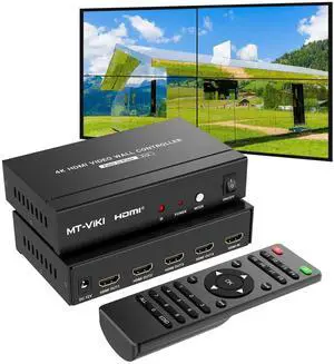 MT-VIKI 4K60Hz HDMI Video Wall Controller 2x2, [4K Input & 4K Output], 180° Rotate, HDMI 2.0, HDCP 2.2, 18Gbps, RGB 4:4:4