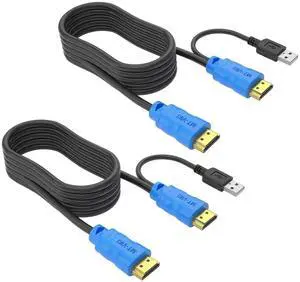 MT-VIKI 2in 1 USB HDMI KVM Cable for USB KVM Cable HDMI (3M-2packs)
