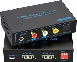 VPFET 8K HDMI 2.1 Audio Extractor 4K120Hz to Optical 3.5mm AUX Adapter Splitter Converter Supports HDCP Digital DTS 5.1 PCM for PS4 PS5 Xbox