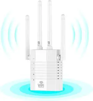 1200Mbps WiFi Extender, WiFi Extender Signal Booster for Home - WiFi Repeater, Internet Extender WiFi Booster, 12880 Sq Ft Reach, 105 - Device Support