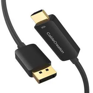 CableCreation Unidirectional Active DisplayPort to HDMI Cable, DisplayPort to HDMI Monitor Cable 8FT, DP 1.4 to HDMI Support 4K@60Hz, 2K@144Hz, 1080P@144Hz