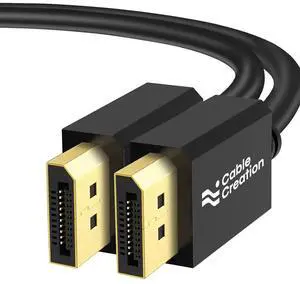 CableCreation DisplayPort 2.1/80Gbps Cable 1.2m/4ft, DP 2.1 Cable Support 16K@60Hz 8K@240Hz 4K@240Hz,PVC Display Port Cable Cord Compatible FreeSync G-Sync and HDR for Gaming Monitor