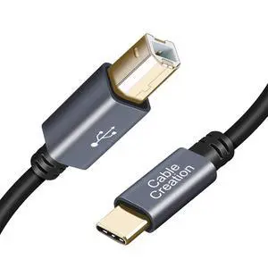 CableCreation USB B to USB C Printer Cable 10FT, USB-C to USB B Printer Cord for MacBook Pro, Air, MIDI Cable for Yamaha Casio Digital Piano MIDI Controller DJ Controller, 3M Space Grey