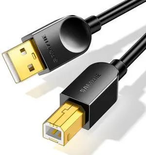 SAMZHE USB A to B Printer Cable High Speed Printer Cord for HP Canon Epson Dell Samsung Brother Xerox