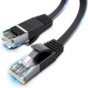 Torpedo Nova Cat 6 Ethernet Cable, 2Flat High Speed Internet & Network Cable, RJ45 Connectors,Professional LAN Cable,Shielded for Indoor & Outdoor Use 1m