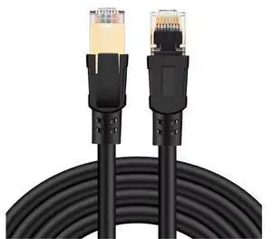 Torpedo Nova  Shielded Cat 8 Ethernet Cable, 40Gbps 2000MHz, Pure Copper Conductor, Molded Round Network Patch Cable 10M