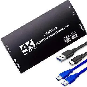 Torpedo Nova 4K HDMI to USB 3.0 Video Capture Card, Live Stream Game Recorder with Mic/Audio Input, 4K30HZ UVC/UAC Plug & Play Torpedo Nova 4K HDMI to USB 3.0 Video Capture Card, Live Stream Game Recorder with Mic/Audio Input, 4K30HZ UVC/UAC Plug & Play