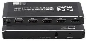 Torpedo Nova HDMI 2.0 4x1 Switch, 4K@60Hz HDR10, Dolby Atmos & Vision, HDCP 2.2, IR Remote Control