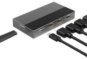 Torpedo Nova 8K@60Hz 5x1 Switch with 2 Type-C & 3 HDMI Inputs - 48Gbps Ultra HD Dynamic HDR10+, 5V Power Adapter & Remote Control, for MacBook, PC, Laptops Torpedo Nova 8K@60Hz 5x1 Switch with 2 Type-C & 3 HDMI Inputs - 48Gbps Ultra HD Dynamic HDR10+, 5V Power Adapter & Remote Control, for MacBook, PC, Laptops