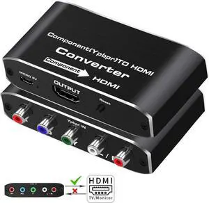 Torpedo Nova YPbPr to HDMI Converter 1080p with Audio - Component Video to HDMI Adapter for DVD, Game Consoles, STB - Support LPCM/DTS/Dolby Digital - Plug & Play