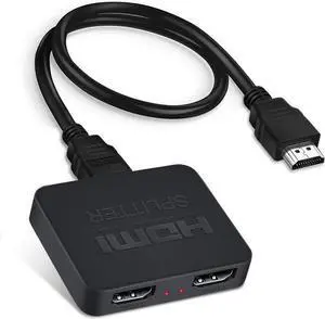 Torpedo Nova HDMI 2.0 Splitter 1x2 with Scaler - 4K@60Hz 1 in 2 Out HDCP 2.2 compliant, Support HDR10, Dolby Vision & Atmos, Independent Output Resolution Control