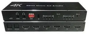 Torpedo Nova 4x2 HDMI 2.0 Matrix Switch with Dual Audio Extraction - 4K@60Hz 4 in 2 Out, Support HDCP 2.2, EDID Management, Optical & 3.5mm Audio Output, 18.2Gbps Bandwidth Torpedo Nova 4x2 HDMI 2.0 Matrix Switch with Dual Audio Extraction - 4K@60Hz 4 in 2 Out, Support HDCP 2.2, EDID Management, Optical & 3.5mm Audio Output, 18.2Gbps Bandwidth