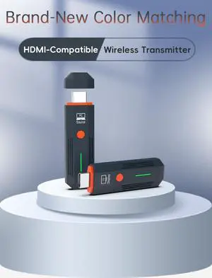 Wireless HDMI Extender Kit 1Tx+1Rx (Expandable to 1Tx+2Rx), 1080P, 60m Range, Dual-Band 2.4G/5.8G