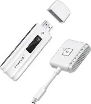 Lemorele Wireless USB-C Transmitter and HDMI Receiver Kit, Plug&Play USB-C to HDMI Wireless Extender, 2.4/5G 164ft Range 1080P Full HD, for Streaming Video&Audio to HD TV/Monitor from Phone/Laptop