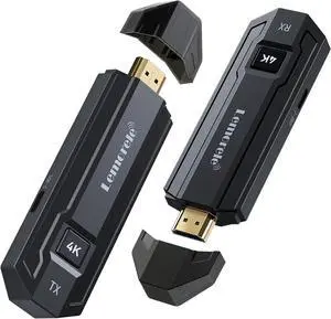 Lemorele Wireless HDMI Transmitter and Receiver Kit,Portable Wireless HDMI Extender,Plug&Play,2.4/5G 164ft Range 1080P HD,Up to 8 Transmitter,for Streaming Video&Audio to Monitor from Laptop/TV-Boxs