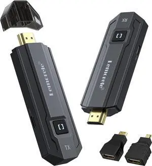 Lemorele Wireless HDMI Transmitter and Receiver Extender Kit, 5G 164 ft Wireless HDMI Transmission, 1080P Full HD, Plug&Play, Stream Video&Audio to HDTVs/projectors from from Laptop/TV-Box/Blu-ray