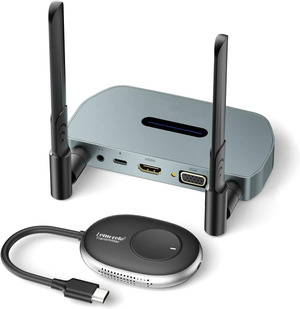 Wireless HDMI Transmitter + 4 Receivers – 1080P, 2.4G/5.8G, 165ft Range, Universal