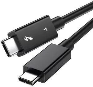 Thunderbolt 4 Certified Cable  - 40Gbps Data Transfer, 8K@60Hz Video Output, 100W PD Fast Charging, Compatible with MacBook Pro/Air, Dell XPS, HP, Lenovo, Surface Laptop & More