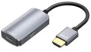 4K 60Hz HDMI to Type c Converter HD MI Male to USB c Female Cable Adapter 4K with Type c Power Supply HDR