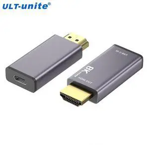 ULT-unite Portable USB-C to HDMI Adapter - 8K@60Hz, 4K@120Hz, HDCP 2.2, Dual-Chip Design, Aluminum Shell, Plug & Play for MacBook, Galaxy S10, Chromebook ULT-unite Portable USB-C to HDMI Adapter - 8K@60Hz, 4K@120Hz, HDCP 2.2, Dual-Chip Design, Aluminum Shell, Plug & Play for MacBook, Galaxy S10, Chromebook