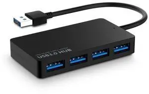USB Data Hub, 4-Port USB 3.0 Ultra Slim Data Hub (5Gbps Transfer Speed) for Mac and Windows, Ultrabook and Laptop (Black) eokCXOY USB Data Hub, 4-Port USB 3.0 Ultra Slim Data Hub (5Gbps Transfer Speed) for Mac and Windows, Ultrabook and Laptop (Black) eokCXOY