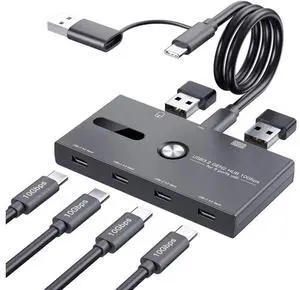 10Gbps USB 3.2 Gen 2 USB C Hub, 6 Ports USB C Splitter, USB C to USB C and USB A Hub for PC, Laptop, Mac-Book Pro/Air, i-Mac, Surface Pro, Chro-m-e-book, Etc (HUB ONLY, Not Support Charging/Monitor) 10Gbps USB 3.2 Gen 2 USB C Hub, 6 Ports USB C Splitter, USB C to USB C and USB A Hub for PC, Laptop, Mac-Book Pro/Air, i-Mac, Surface Pro, Chro-m-e-book, Etc (HUB ONLY, Not Support Charging/Monitor)