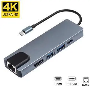 Type C To Hd Rj45 Pd Adapter Usb 3.0 Hub Ethernet Rj45 Lan 5 In 1 Usb C Hub For Macbook Pro Thunderbolt 3 Converter eokCXOY Type C To Hd Rj45 Pd Adapter Usb 3.0 Hub Ethernet Rj45 Lan 5 In 1 Usb C Hub For Macbook Pro Thunderbolt 3 Converter eokCXOY