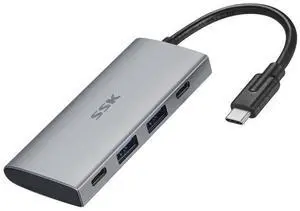 SSK USB C 10Gbps Hub, 4-in-1 SuperSpeed USB 10Gbps Type C Multiport Adapter with 2 USB C 2 USB A 3.1/3.2 Gen2 10Gbps Ports,USB C Dock for iMac/MacBook/Pro/Air/Surface Pro and More Type C Devices SSK USB C 10Gbps Hub, 4-in-1 SuperSpeed USB 10Gbps Type C Multiport Adapter with 2 USB C 2 USB A 3.1/3.2 Gen2 10Gbps Ports,USB C Dock for iMac/MacBook/Pro/Air/Surface Pro and More Type C Devices