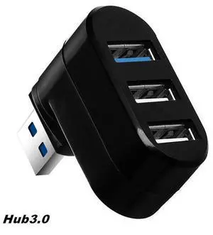 3-in-1 USB3.0 Ports HUB High Speed Rotating Splitter For PC/Laptop Connector Equipment Adapter 180 Degree Rotation Adapter eokCXOY