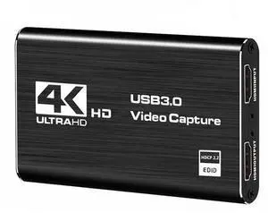 4K 60hz Loop HDMI Capture Card Placa de Video Recording Plate Live Streaming USB 2.0 3.0 1080p 60FPS Grabber with Micr & HDMI Loop-Out, for PS4 Game DVD Camera (OZC3) eokCXOY