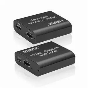 4K HDMI Capture Card USB 2.0 1080P Grabber Phone Video Capture with Loop Output Game Recording Device For Youtube Live Streaming PS4 IOS Phone HDV XBox one