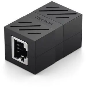 Highwings Female to Female Network LAN Connector Adapter Coupler Extender RJ45 Ethernet Cable Extension Converter for Cat7 Cat6 Cat5e(Black)