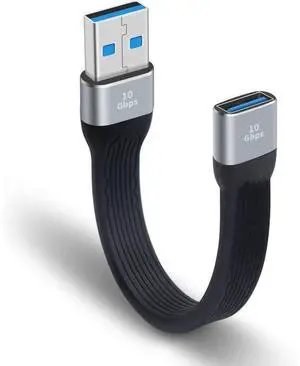 Short USB 3.0 Extension Cable, 5inch Flat FPC USB 3.0 Extension Cable, USB 3.0 USB A Male to USB A Female, 10Gbps USB 3.1 Extender Cable for VR, Playstation, Keyboard, Printer, Scanner, USB Hub Short USB 3.0 Extension Cable, 5inch Flat FPC USB 3.0 Extension Cable, USB 3.0 USB A Male to USB A Female, 10Gbps USB 3.1 Extender Cable for VR, Playstation, Keyboard, Printer, Scanner, USB Hub