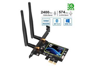 SYONCON Scheda WiFi 6E PCIe AXE5400 Chipset Intel AX210 Con Bluetooth 5