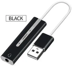 USB External Sound Card 7.1 Adapter cable 2 in 1 3.5 mm Jack Aux Audio 3D Stereo Mic Headset Microphone For Laptop PC eokCXOY