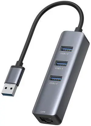 USB 3.0 to Ethernet Adapter, 3 Ports USB 3.0 Hub with 1000M RJ45 Ethernet Multiport Splitter Compatible with MacBook, Surface Pro 4/5/6, Chromebook, Laptop (1000Mbps Gigabit Ethernet, 3 x USB 3.0) USB 3.0 to Ethernet Adapter, 3 Ports USB 3.0 Hub with 1000M RJ45 Ethernet Multiport Splitter Compatible with MacBook, Surface Pro 4/5/6, Chromebook, Laptop (1000Mbps Gigabit Ethernet, 3 x USB 3.0)