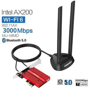 Dual band 3000Mbps Wifi 6 AX200NGW PCI-E 1X Wireless Adapter 2.4G/5Ghz 802.11ac/ax Bluetooth 5.0 For Win10 AX200 WiFi Network Card eokCXOY