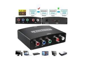 HDMI(input) to YPbPr (output) Converter, avedio links HDMI to YPbPr 5RCA Converter, Supports 1080P Video Audio Converter Adapter with Power Adapter for DVD PSP Xbox 360 PS2 to HDTV Monitor eokCXOY