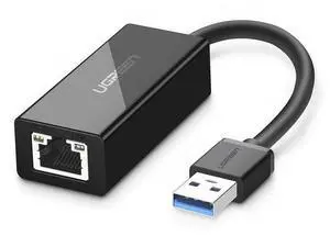 USB 3.0 to 10/100/1000 Mbps Ethernet Gigabit RJ45 Ethernet LAN Network Adapter-Black eokCXOY