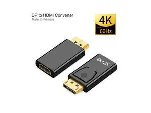DP To HDMI Max 4K/2160P Display Port DP Male To HDMI Female Adapter Black High Quality Dp To Hdmi Converter For HDTV PC,2-PACK eokCXOY DP To HDMI Max 4K/2160P Display Port DP Male To HDMI Female Adapter Black High Quality Dp To Hdmi Converter For HDTV PC,2-PACK eokCXOY