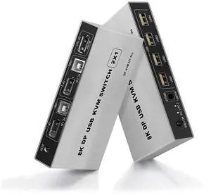 8K DisplayPort KVM Switch 2 Port USB and DP Switch for 2 Computers Share Keyboard Mouse Printer Monitor for Laptop,PC,Xbox HDTV eokCXOY