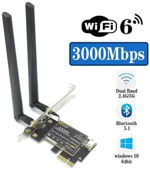 PCIe WiFi 6 Network Card Wireless Adapter Bluetooth 5.0 AX 3000 Mbps AX200 Dual Band 5.GHz/2.4GHz PCI-E Wireless WiFi Network Adapter Card for Desktop Windows 10 64-bit eokCXOY PCIe WiFi 6 Network Card Wireless Adapter Bluetooth 5.0 AX 3000 Mbps AX200 Dual Band 5.GHz/2.4GHz PCI-E Wireless WiFi Network Adapter Card for Desktop Windows 10 64-bit eokCXOY