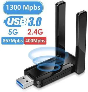 1300Mbps Wireless USB WiFi Adapter for PC,2.4GHz/5GHz Dual Band 5dBi High Gain Antenna Network Adapter for Desktop, Laptop Wireless Card- USB 3.0 Supports WinXP/7/8/10/vista/Linux eokCXOY 1300Mbps Wireless USB WiFi Adapter for PC,2.4GHz/5GHz Dual Band 5dBi High Gain Antenna Network Adapter for Desktop, Laptop Wireless Card- USB 3.0 Supports WinXP/7/8/10/vista/Linux eokCXOY