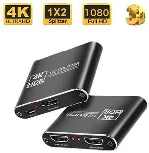 1X2 HDMI-compatible Splitter Full HD 4K Video converter HD Switch 1 in 2 Out Amplifier Dual Display For HDTV DVD PS3 Xbox eokCXOY 1X2 HDMI-compatible Splitter Full HD 4K Video converter HD Switch 1 in 2 Out Amplifier Dual Display For HDTV DVD PS3 Xbox eokCXOY